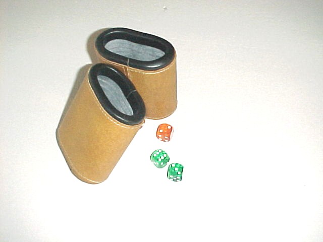 Dice Cups Oval Beige